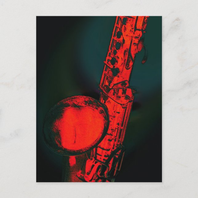 Cartão Postal Sax Vermelho 2 (Frente)
