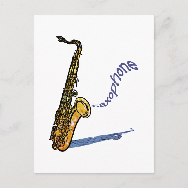 Cartão Postal saxofone (Frente)