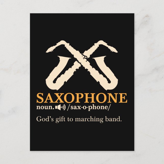 Cartão Postal Saxofone - Definição Saxofônica (Frente)