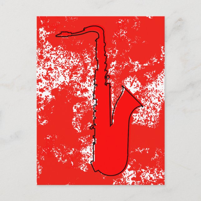 Cartão Postal saxofone ímpar (Frente)