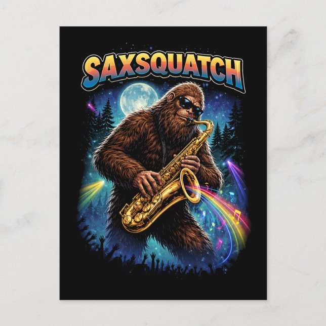 Cartão Postal Saxsquatch (Frente)