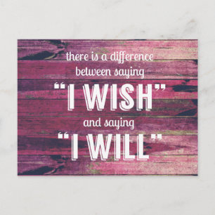 Cartão Postal Saying I Will Motivational Inspirational