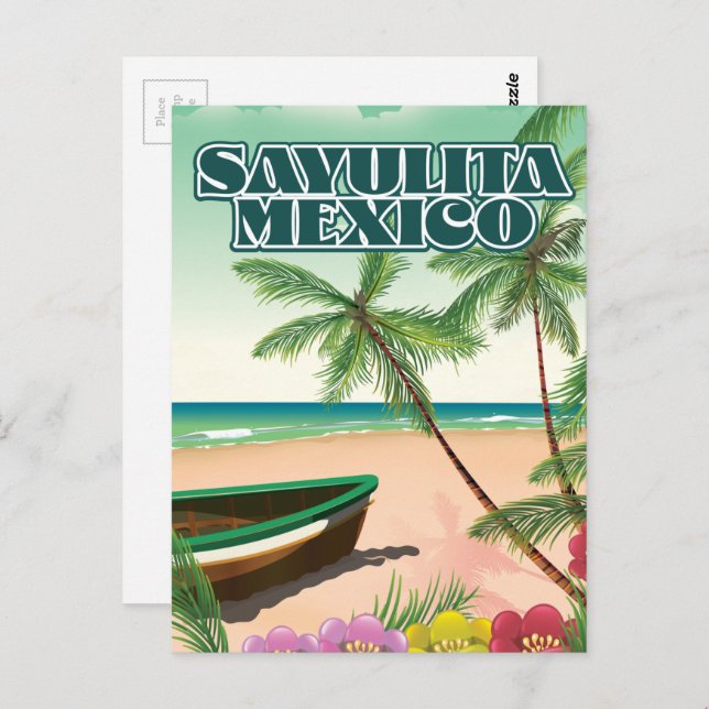 Cartão Postal Sayulita Mexico Beach poster (Frente/Verso)