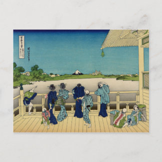 Cartão Postal Sazai Hall, Templo de 500 Rakan, Hokusai