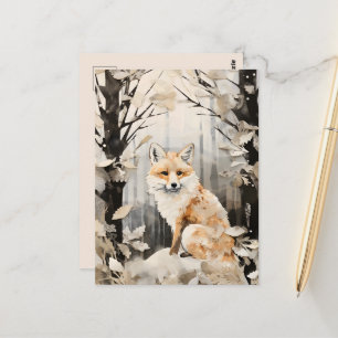 Cartão Postal Sazonal Amantes de ursos polares de inverno