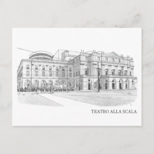 Cartão Postal Scala di Milano (Itália)