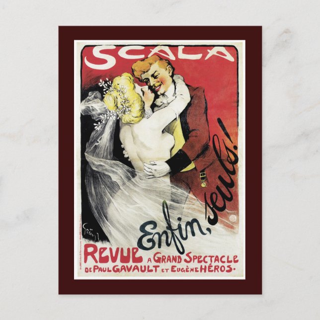 Cartão Postal Scala, Enfin, Seuls! (Frente)