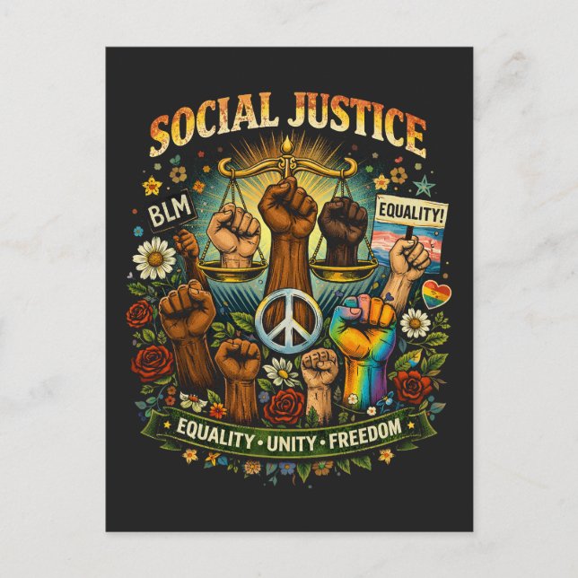 Cartão Postal Scales of Justice (Frente)