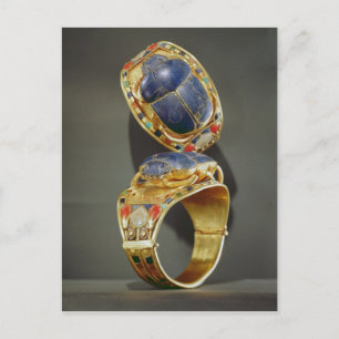 Cartão Postal Scarab bracelet, do Túmulo de Tutankhamun
