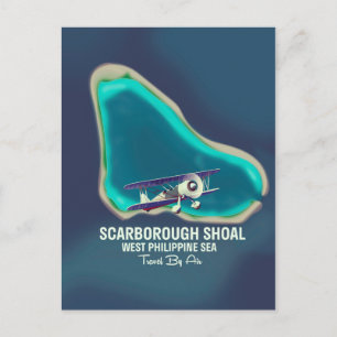 Cartão Postal Scarborough Shoal West Philippine Sea Map