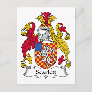 Cartão Postal Scarlett Family Crest