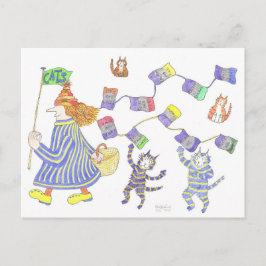 Cartão Postal Scarves de MadCatWoman na lavagem
