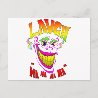 Cartão Postal Scary Clown Laugh