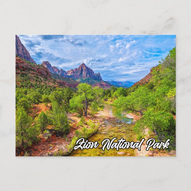 Cartão Postal Scenic Zion National Park, Utah, EUA (Frente)