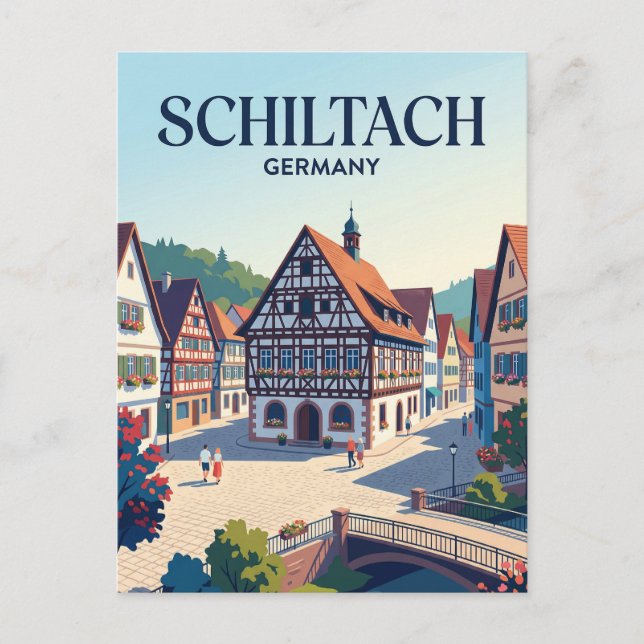 Cartão Postal Schiltach Alemanha (Frente)