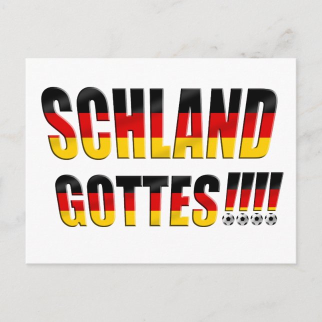 Cartão Postal Schland Gottes - Alemanha Futebol (Frente)