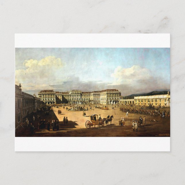 Cartão Postal Schloss Schonbrunn por Bernardo Bellotto (Frente)