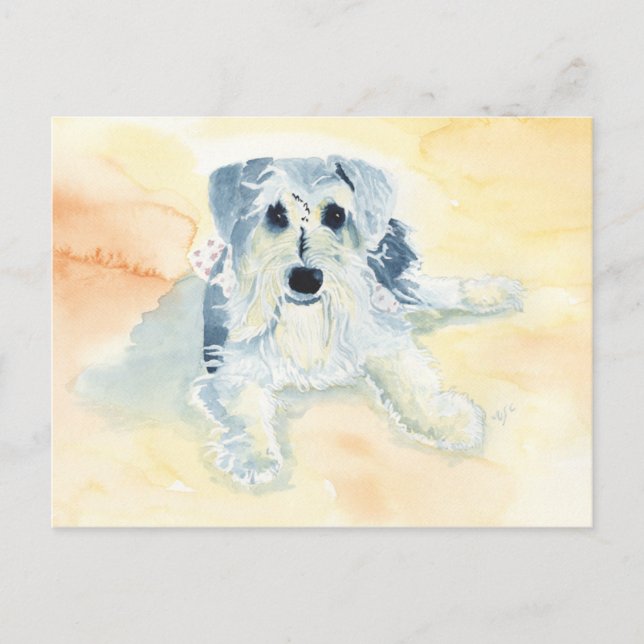 Cartão Postal Schnauzer Mia (Frente)