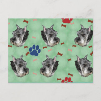 Cartão Postal Schnauzer Portrait