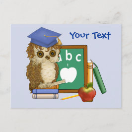 Cartão Postal Scholar Owl