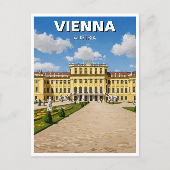 Cartão Postal Schönbrunn Palace Viena Áustria Viagem (Frente)