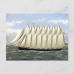 Cartão Postal Schooner Thomas W Lawson anos 1900