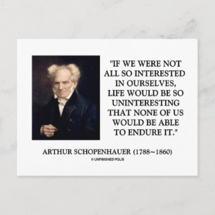 Cartão Postal Schopenhauer Interessado Em Nós Próprios Citação