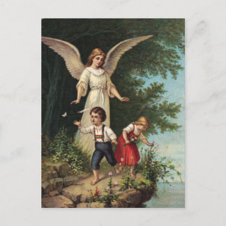 Cartão Postal Schutzengel am Abhang 1