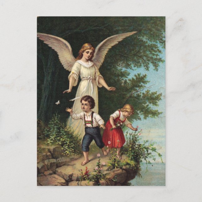 Cartão Postal Schutzengel am Abhang 1 (Frente)