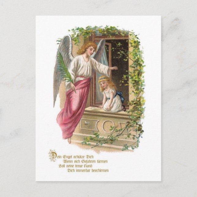 Cartão Postal Schutzengel am Fenster (Frente)