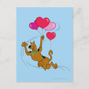 Cartão Postal Scooby Doo - Balões do Coração