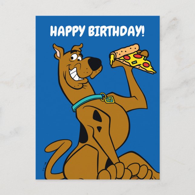Cartão Postal Scooby Doo Com Pizza Slice (Frente)