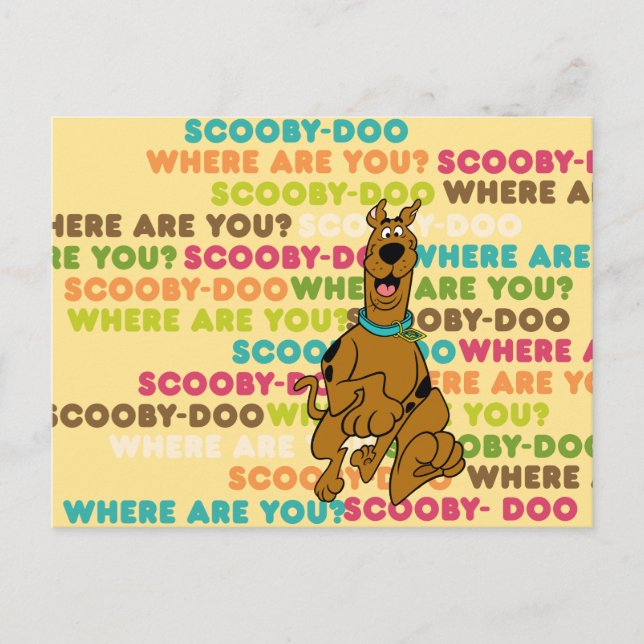 Cartão Postal Scooby-Doo Correndo "Onde Você Está?" (Frente)