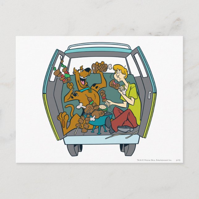 Cartão Postal Scooby-Doo E Shaggy Em Máquina Misteriosa (Frente)
