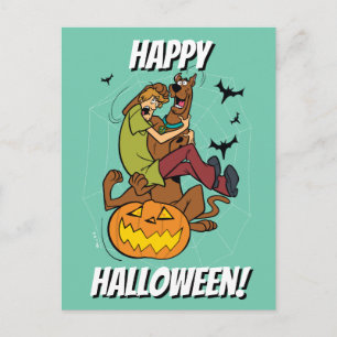 Cartão Postal Scooby-Doo e Shaggy Halloween Fright
