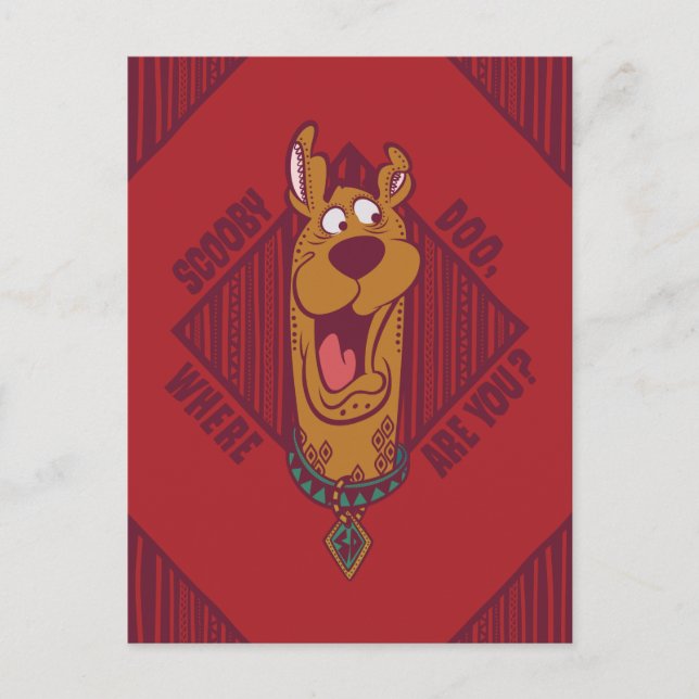 Cartão Postal Scooby-Doo Onde Está O Seu Gráfico Tribal (Frente)