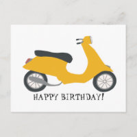 Scooter Amarelo Fofo ANIVERSÁRIO FELIZ PERSONALIZA
