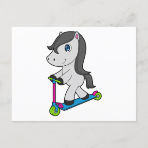 Cartão Postal Scooter de cavalo