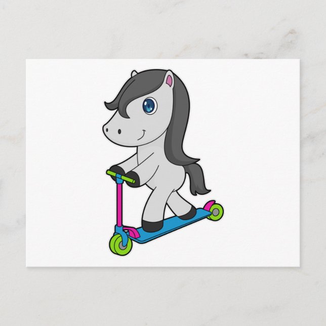 Cartão Postal Scooter de cavalo (Frente)