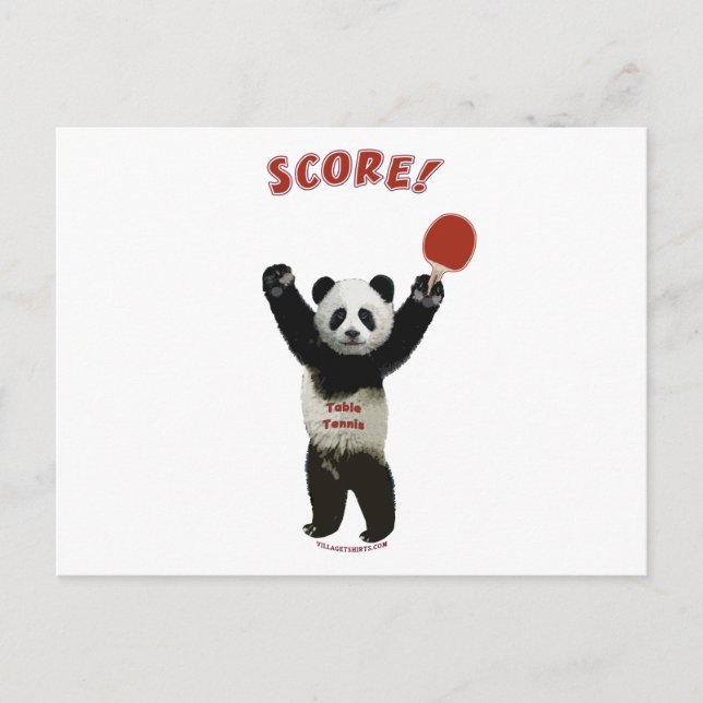 Cartão Postal Score Panda Ping Pong (Frente)