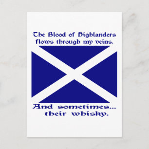 Cartão Postal Scot Highlander Blood & Whisky