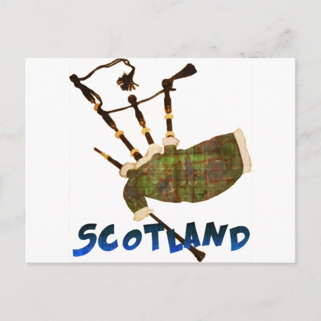 Cartão Postal Scotland Bagpipe (Frente)
