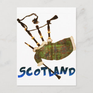 Cartão Postal Scotland Bagpipe