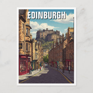 Cartão Postal Scotland Edinburgh Castle Viagem