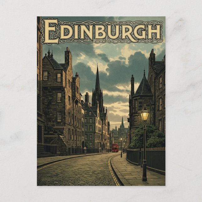 Cartão Postal Scotland Edinburgh Viagem (Frente)
