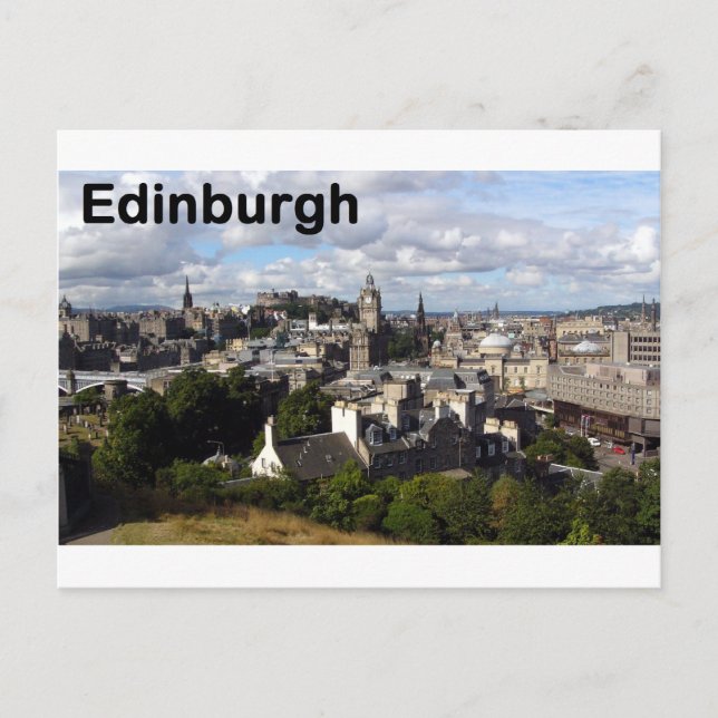 Cartão Postal Scotland Edinburgh view (Rua.K) (Frente)
