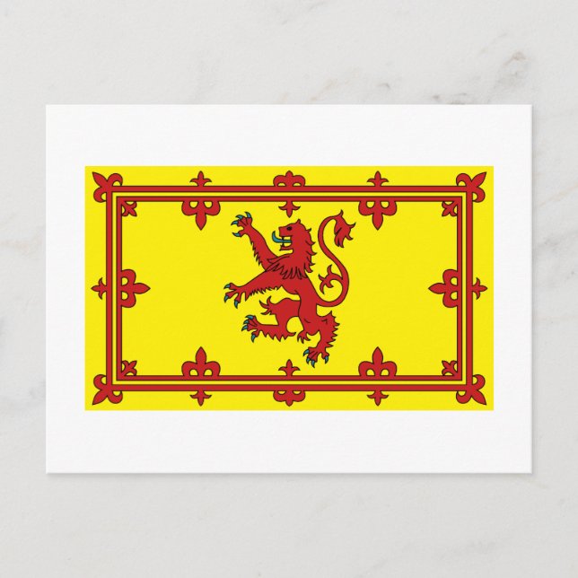 Cartão Postal Scotland Lion Flag (Frente)