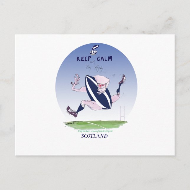 Cartão Postal scotland rugby, tony fernandes (Frente)