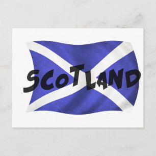 Cartão Postal Scotland Wavy Flag