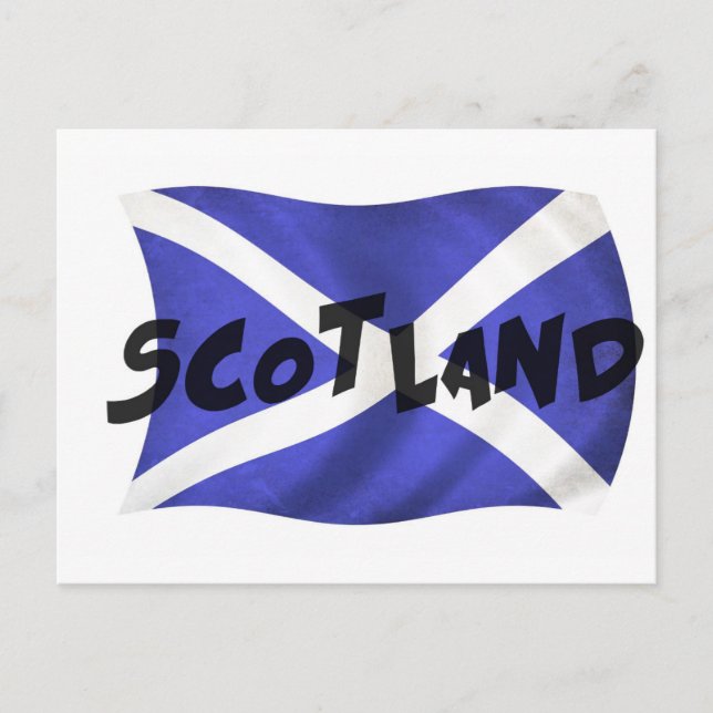 Cartão Postal Scotland Wavy Flag (Frente)